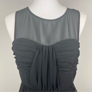 BCBGeneration Black Sheer Back Formal Dress Size 6 Dark Romantic Elegant Tulle